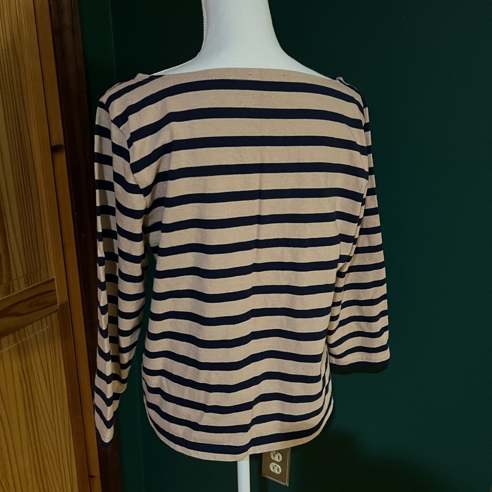 J. Crew Structured Boat Neck shirt - Picture 7 of 8